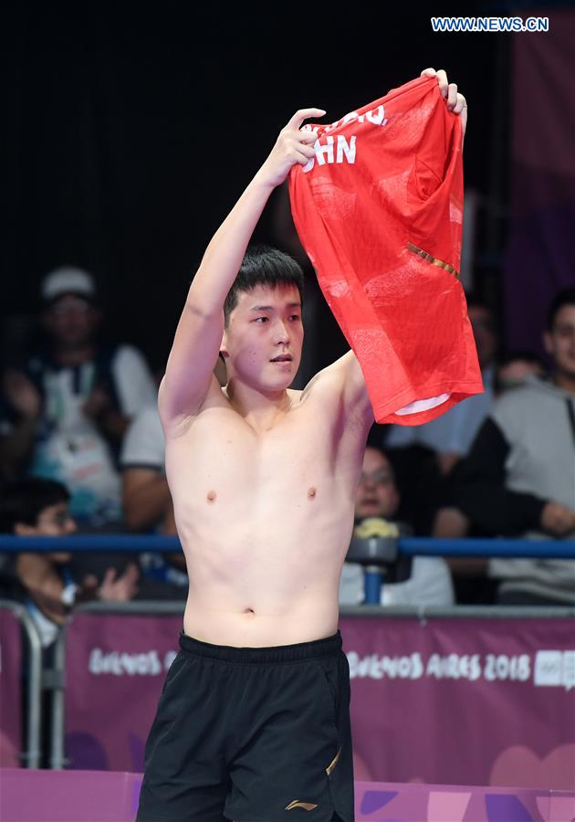 (SP)ARGENTINA-BUENOS AIRES-SUMMER YOUTH OLYMPIC GAMES-TABEL TENNIS