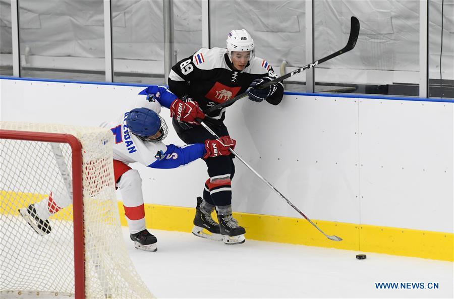 (SP)CHINA-SANYA-ICE HOCKEY-OLYMPIC QUALIFICATION-PRELIMINARY ROUND