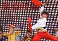 1月31日，演員在晚會上表演