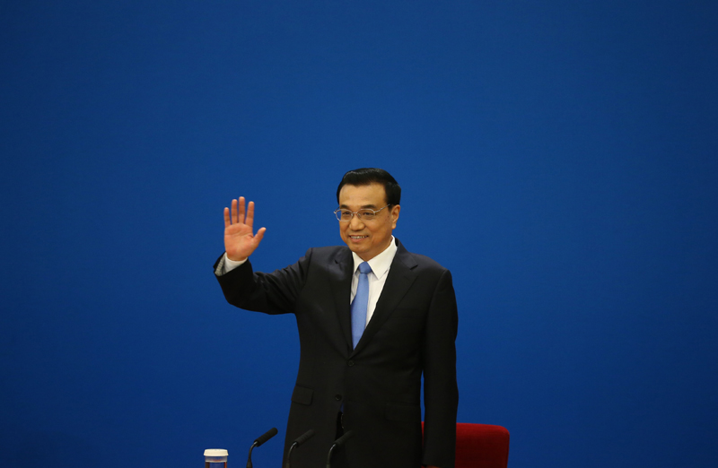 3月15日，國務院總理李克強在北京人民大會堂與中外記者見面，并回答記者提問。新華社記者 陳建力 攝