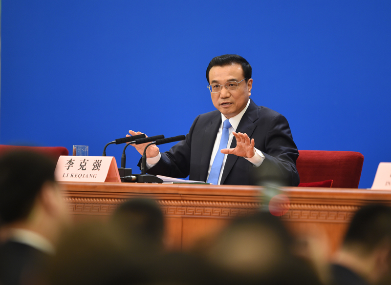 3月15日，國務院總理李克強在北京人民大會堂與中外記者見面，并回答記者提問。新華社記者 謝環(huán)馳 攝