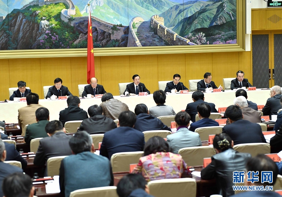 1月13日，中共中央政治局委員、中宣部部長、全國&ldquo;掃黃打非&rdquo;工作小組組長劉奇葆在北京出席第三十次全國&ldquo;掃黃打非&rdquo;工作電視電話會議。新華社記者 李濤 攝