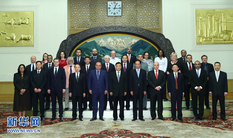 6月7日，中共中央政治局常委、中央書記處書記劉云山在北京會見金磚國家媒體高端論壇的媒體代表。新華社記者 謝環(huán)馳 攝