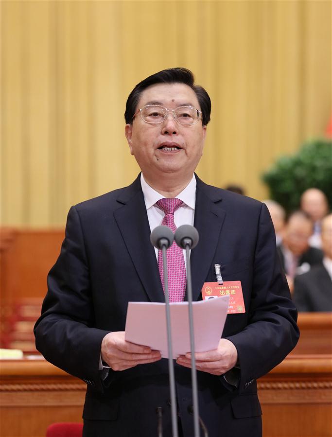 （兩會&middot;人大閉幕）（1）張德江主持閉幕會并講話