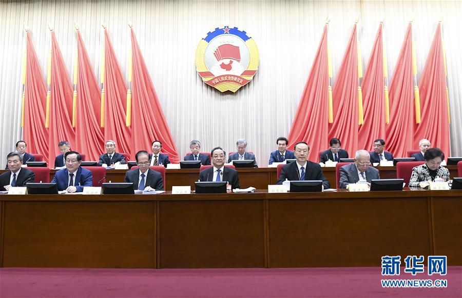 1月22日，政協(xié)第十二屆全國委員會常務(wù)委員會第二十四次會議在北京開幕。全國政協(xié)主席俞正聲出席開幕會。 新華社記者 燕雁 攝