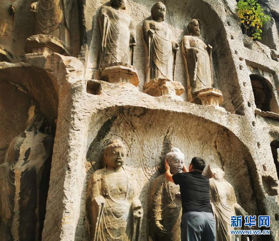 （圖文互動(dòng)）（4）合體了，龍門(mén)石窟流散佛首首次實(shí)現(xiàn)&ldquo;數(shù)字復(fù)位&rdquo;
