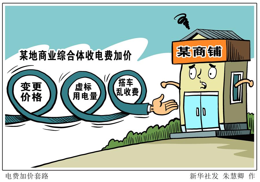（圖表&middot;漫畫）［新華視點(diǎn)&middot;國(guó)務(wù)院大督查在行動(dòng)］電費(fèi)加價(jià)套路