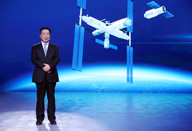 將要建造的空間站基本構(gòu)型有三個艙，構(gòu)成英文T字型