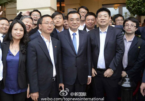 李克強：在非中企了解當(dāng)?shù)匚幕拍茉「?。圖片來源：&ldquo;新國際&rdquo;微博。