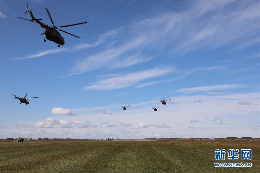 (國際·圖文互動)(6)“東方-2018”戰(zhàn)略演習(xí)中俄聯(lián)合戰(zhàn)役演練正式開始