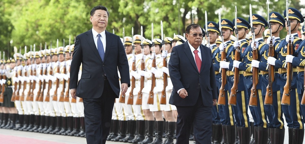 資料圖：習近平同老撾人民革命黨中央總書記、國家主席本揚舉行會談