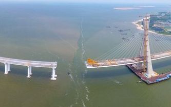 海南鋪前大橋主橋有望10月合龍 鋪前到?？趦H20分鐘