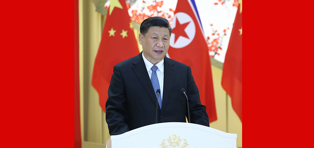 習(xí)近平出席朝鮮勞動(dòng)黨委員長(zhǎng)、國務(wù)委員會(huì)委員長(zhǎng)金正恩舉行的歡迎宴會(huì)