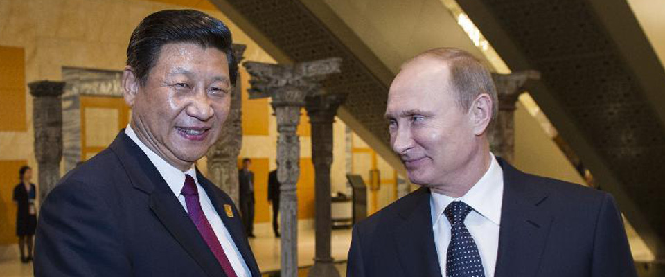 2013年10月，習(xí)近平在印尼巴厘島會見普京